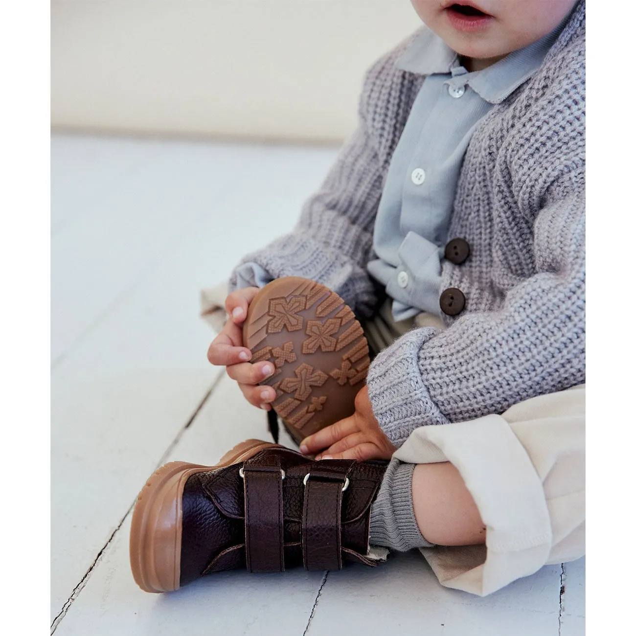 Angulus Starter Tex Boots With Velcro Dark Brown/Dark Brown
