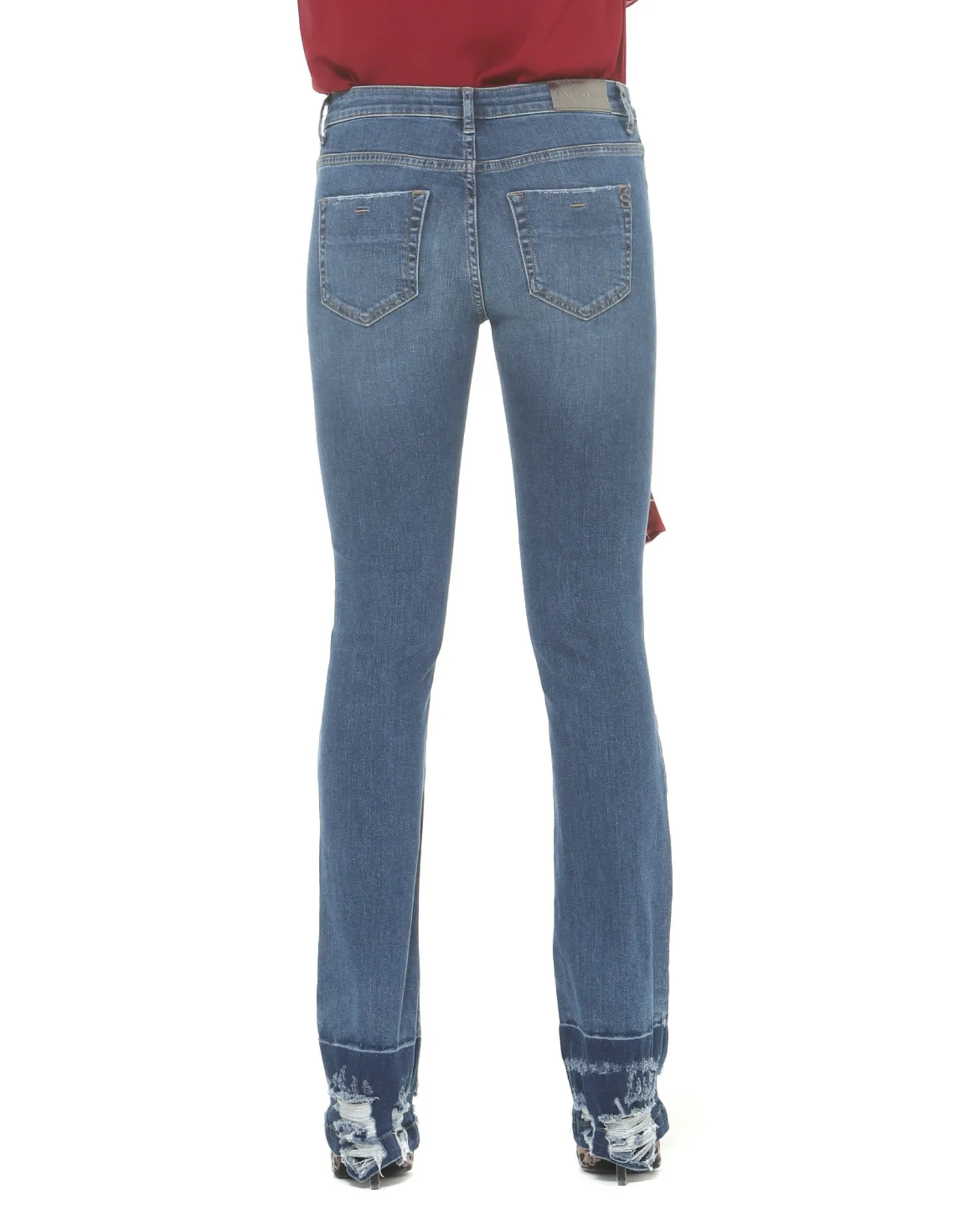 Flare ripped jeans