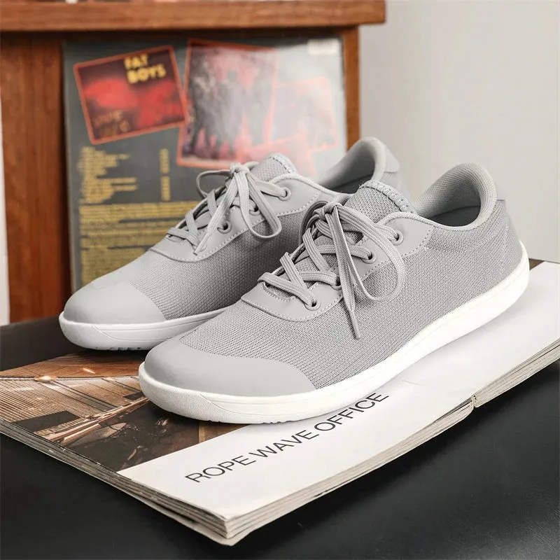Hnzxzm Men Shoes Summer Wide Barefoot Shoes for Men Outdoor Minimalist Walking Sneakers Breathable Comfortable Puls Size White Shoes
