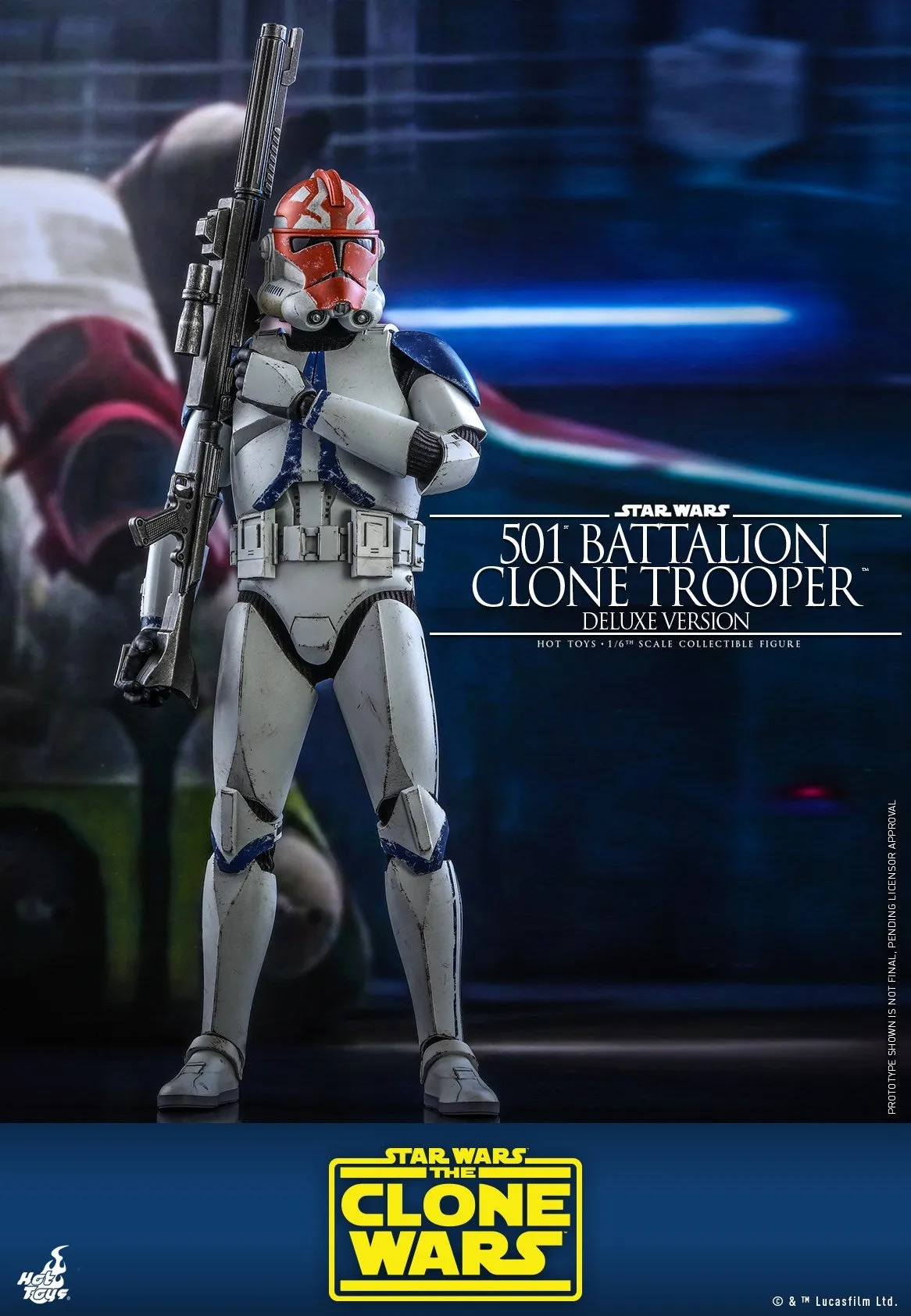 Hot Toys - TMS023 - Star Wars: The Clone Wars™  - 1/6th scale 501st Battalion Clone Trooper™ Figure (Deluxe Version)